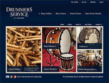 Tablet Screenshot of drummersservice.com